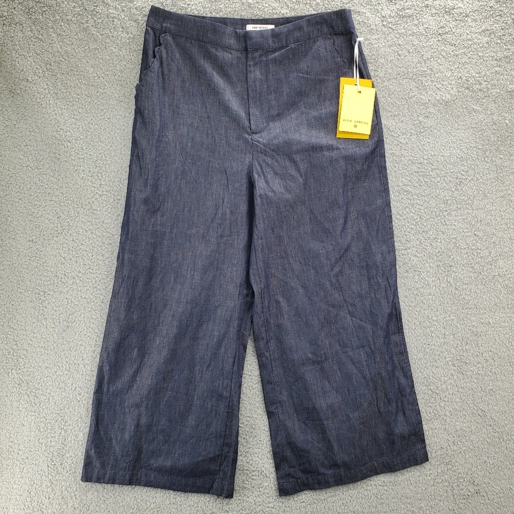 Kika Vargas X Target Dark Blue Wide Leg Cropped Pants NWT